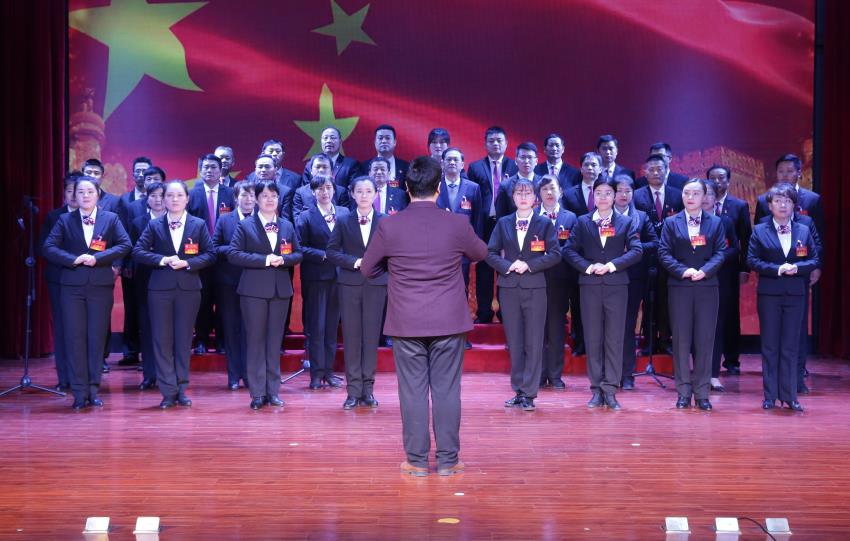 冠亚在线手机版（大中国区）2019年度工作动员大会---大合唱《团结就是力量》、《我爱你中国》